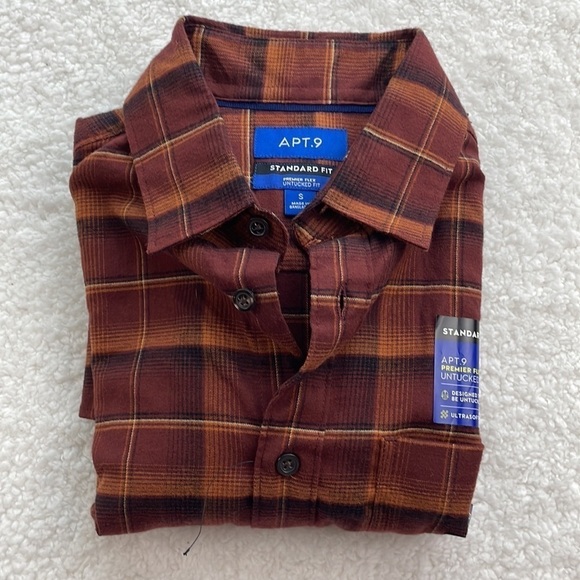 Men’s Ultra Soft Flannel Shirt, Standard Untucked Fit, Button Down, size S - Picture 6 of 6